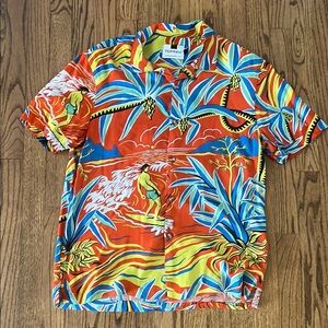 Topman Vibrant Hawaiian Shirt Medium
